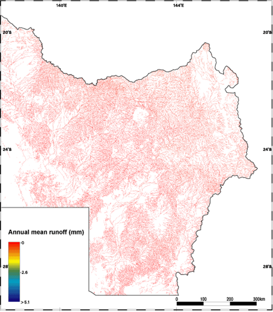 Annual mean run-off (mm)