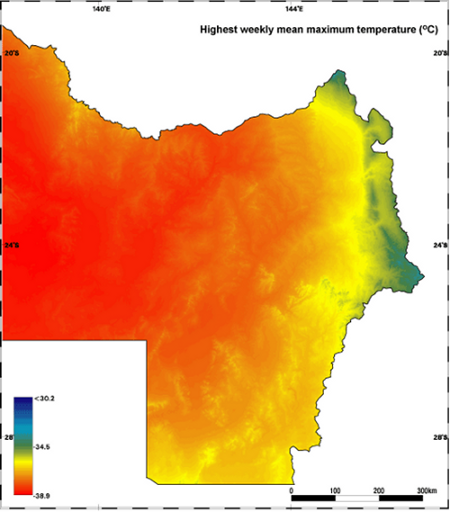 Highest Weekly Mean Temperature