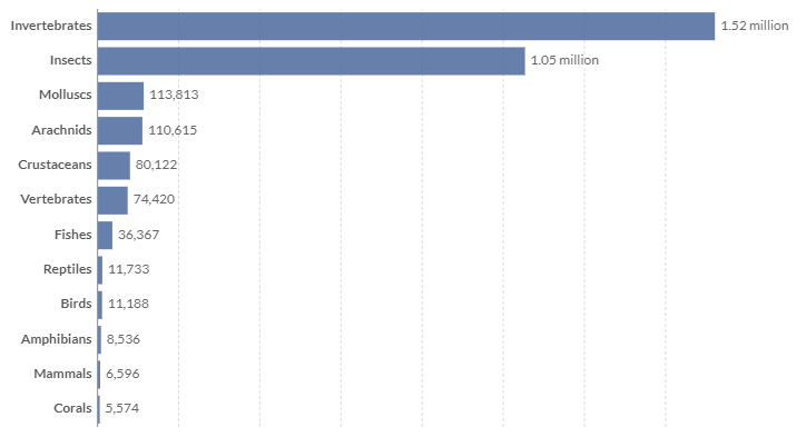 IUCN Red List - Described Fauna Species Chart (2022) Image by IUCN