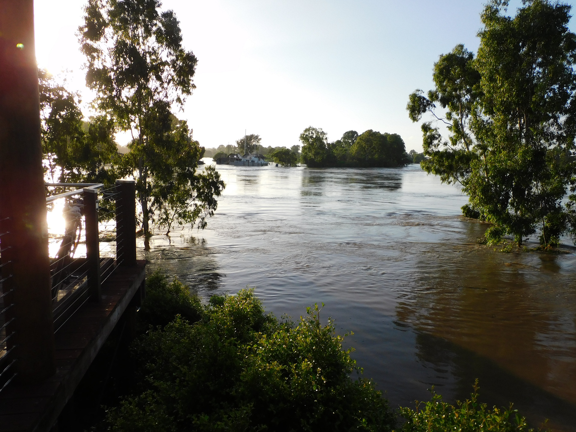 Flooding on the Mary River, Maryborough. Photo by Maria Zann