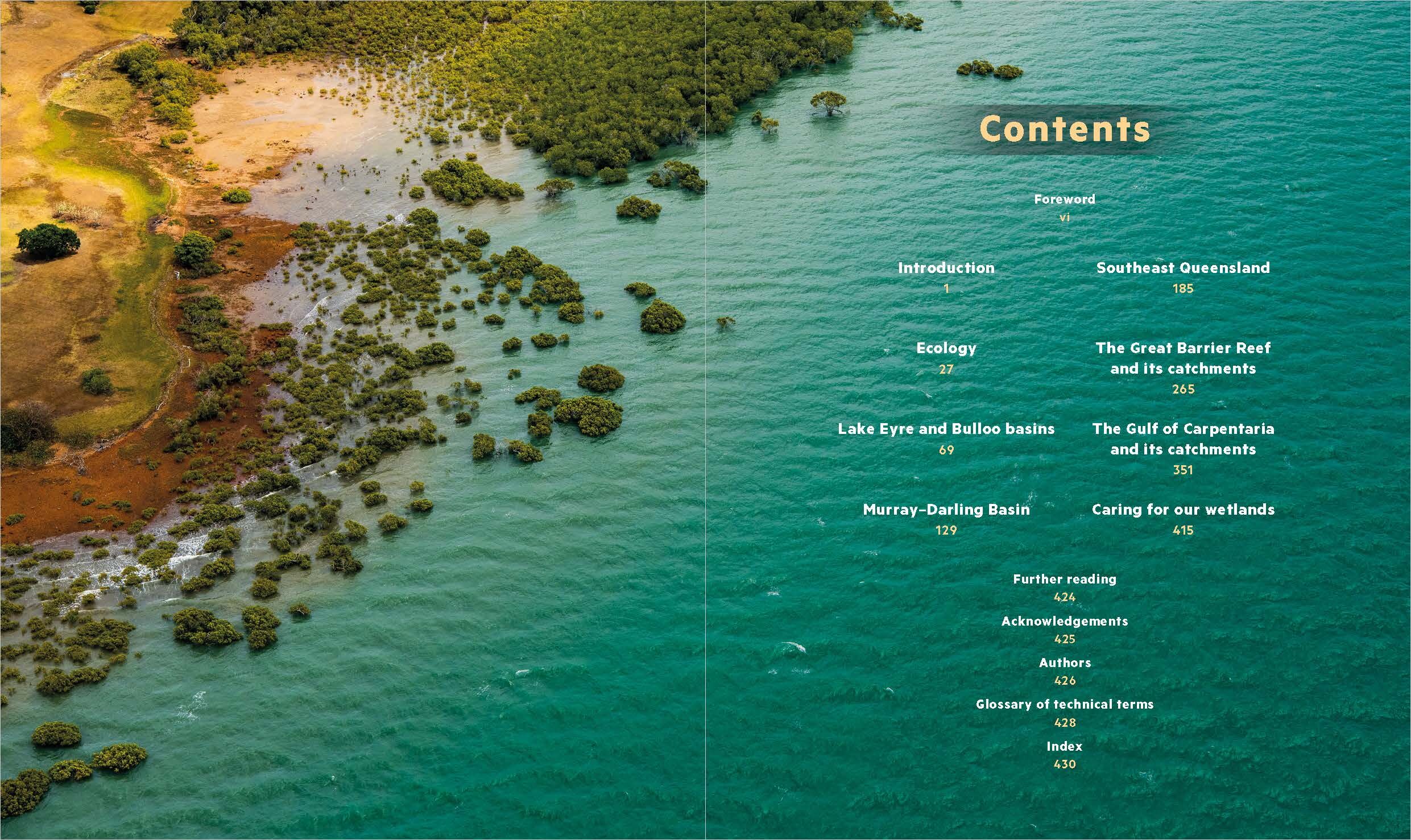 Wetlands of Queensland book sample page, © Queensland Museum