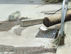 Flow speed increases over hard surfaces  Photo by Cathy Ellis